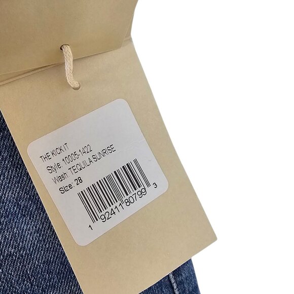 MOTHER The Kick It Jeans in Tequila Sunrise, High Rise, Straight Leg, Size 28 - Picture 5 of 12